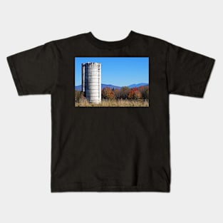 Farm Silo in the Autumn Foliage Guildhall VT Vermont Kids T-Shirt